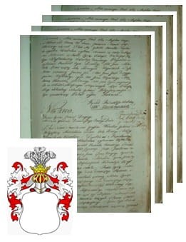 Przykładowe zdjęcie wywodu rodowitości szlacheckiej z 1802 roku, stron 4.jpg