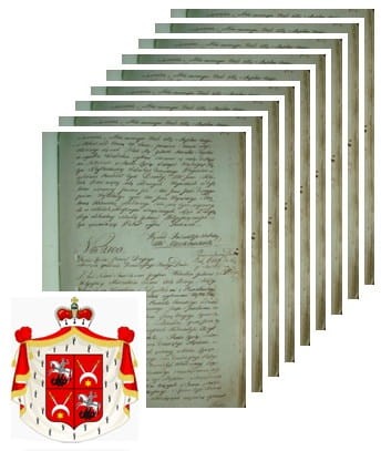 Przykładowe zdjęcie wywodu rodowitości szlacheckiej z 1802 roku, stron 11.jpg