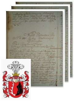Przykładowe zdjęcie wywodu rodowitości szlacheckiej z 1802 roku, stron 3.jpg