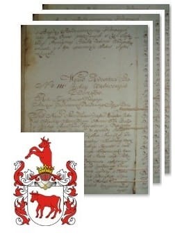 Przykładowe zdjęcie wywodu rodowitości szlacheckiej z 1802 roku, stron 3.jpg