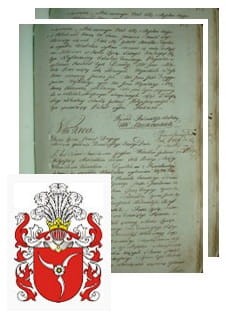Przykładowe zdjęcie wywodu rodowitości szlacheckiej z 1802 roku, stron 2.jpg