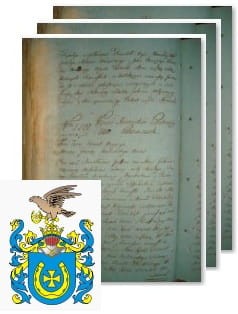 Przykładowe zdjęcie wywodu rodowitości szlacheckiej z 1802 roku, stron 3.jpg