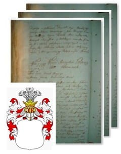 Przykładowe zdjęcie wywodu rodowitości szlacheckiej z 1802 roku, stron 3.jpg