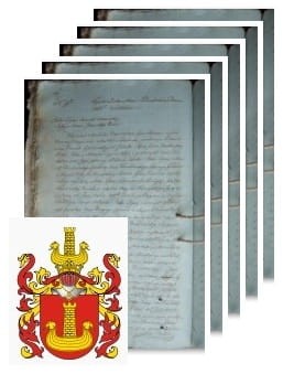Przykładowe zdjęcie wywodu rodowitości szlacheckiej z 1805 roku, stron 5.jpg