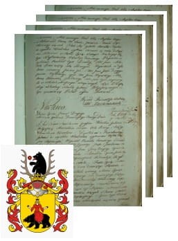 Przykładowe zdjęcie wywodu rodowitości szlacheckiej z 1802 roku, stron 4.jpg
