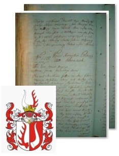 Przykładowe zdjęcie wywodu rodowitości szlacheckiej z 1802 roku, stron 2.jpg