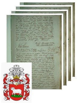 Przykładowe zdjęcie wywodu rodowitości szlacheckiej z 1802 roku, stron 4.jpg