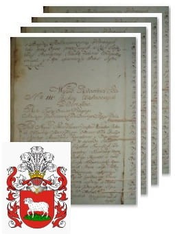 Przykładowe zdjęcie wywodu rodowitości szlacheckiej z 1802 roku, stron 4.jpg