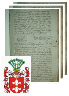 Przykładowe zdjęcie wywodu rodowitości szlacheckiej z 1802 roku, stron 3.jpg