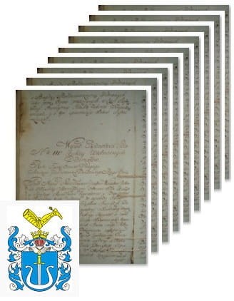 Przykładowe zdjęcie wywodu rodowitości szlacheckiej z 1802 roku, stron 17.jpg