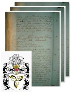 Przykładowe zdjęcie wywodu rodowitości szlacheckiej z 1802 roku, stron 3.jpg