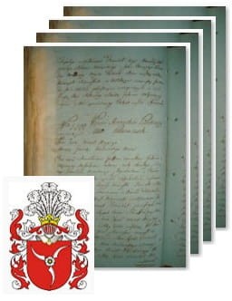 Przykładowe zdjęcie wywodu rodowitości szlacheckiej z 1802 roku, stron 4.jpg
