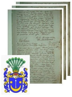 Przykładowe zdjęcie wywodu rodowitości szlacheckiej z 1802 roku, stron 3.jpg