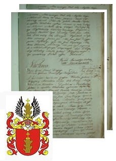 Przykładowe zdjęcie wywodu rodowitości szlacheckiej z 1802 roku, stron 2.jpg