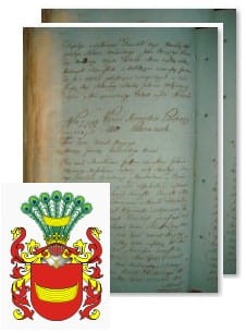 Przykładowe zdjęcie wywodu rodowitości szlacheckiej z 1802 roku, stron 2.jpg