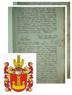 Przykładowe zdjęcie wywodu rodowitości szlacheckiej z 1802 roku, stron 2.jpg