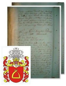 Przykładowe zdjęcie wywodu rodowitości szlacheckiej z 1802 roku, stron 2.jpg