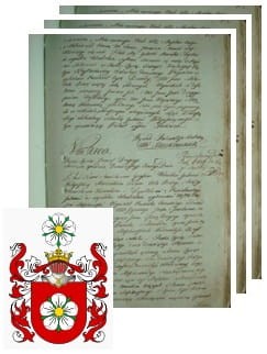 Przykładowe zdjęcie wywodu rodowitości szlacheckiej z 1802 roku, stron 3.jpg
