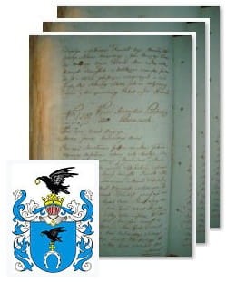 Przykładowe zdjęcie wywodu rodowitości szlacheckiej z 1802 roku, stron 3.jpg