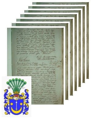 Przykładowe zdjęcie wywodu rodowitości szlacheckiej z 1802 roku, stron 6.jpg