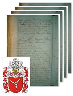 Przykładowe zdjęcie wywodu rodowitości szlacheckiej z 1802 roku, stron 4.jpg