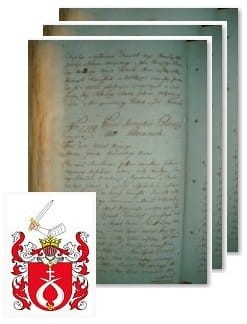 Przykładowe zdjęcie wywodu rodowitości szlacheckiej z 1802 roku, stron 3.jpg