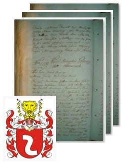 Przykładowe zdjęcie wywodu rodowitości szlacheckiej z 1802 roku, stron 3.jpg