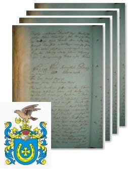 Przykładowe zdjęcie wywodu rodowitości szlacheckiej z 1802 roku, stron 4.jpg