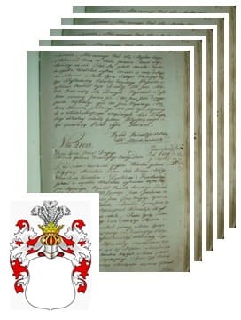 Przykładowe zdjęcie wywodu rodowitości szlacheckiej z 1802 roku, stron 5.jpg