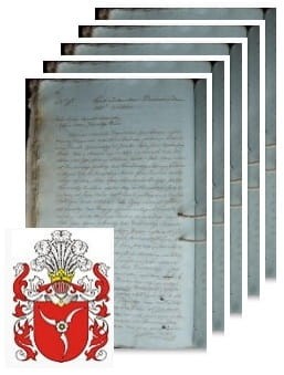 Przykładowe zdjęcie wywodu rodowitości szlacheckiej z 1805 roku, stron 5.jpg