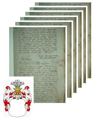 Przykładowe zdjęcie wywodu rodowitości szlacheckiej z 1802 roku, stron 6.jpg