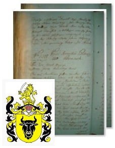 Przykładowe zdjęcie wywodu rodowitości szlacheckiej z 1802 roku, stron 2.jpg