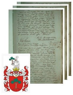 Przykładowe zdjęcie wywodu rodowitości szlacheckiej z 1802 roku, stron 3.jpg