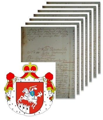 Przykładowe zdjęcie wywodu rodowitości szlacheckiej z 1802 roku, stron 6.jpg