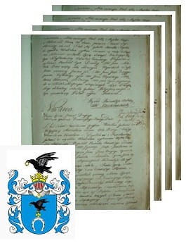 Przykładowe zdjęcie wywodu rodowitości szlacheckiej z 1802 roku, stron 4.jpg