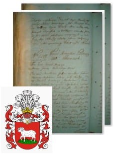 Przykładowe zdjęcie wywodu rodowitości szlacheckiej z 1802 roku, stron 2.jpg