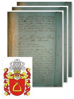 Przykładowe zdjęcie wywodu rodowitości szlacheckiej z 1802 roku, stron 3.jpg