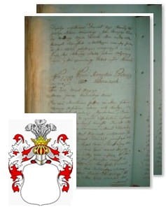 Przykładowe zdjęcie wywodu rodowitości szlacheckiej z 1802 roku, stron 2.jpg