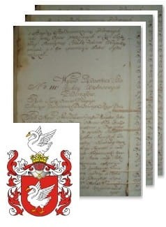 Przykładowe zdjęcie wywodu rodowitości szlacheckiej z 1802 roku, stron 3.jpg