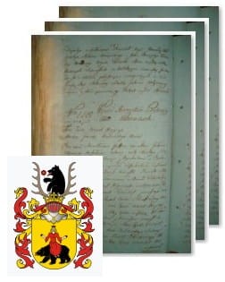 Przykładowe zdjęcie wywodu rodowitości szlacheckiej z 1802 roku, stron 3.jpg
