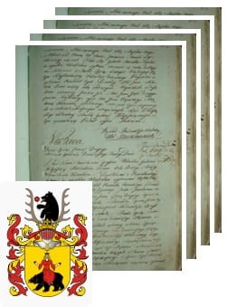 Przykładowe zdjęcie wywodu rodowitości szlacheckiej z 1802 roku, stron 4.jpg