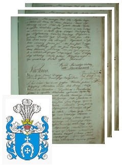 Przykładowe zdjęcie wywodu rodowitości szlacheckiej z 1802 roku, stron 3.jpg