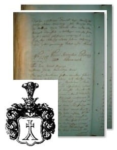 Przykładowe zdjęcie wywodu rodowitości szlacheckiej z 1802 roku, stron 2.jpg