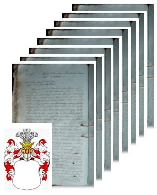 Przykładowe zdjęcie wywodu rodowitości szlacheckiej z 1813 roku, stron 8.jpg