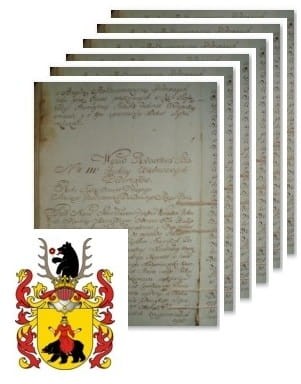 Przykładowe zdjęcie wywodu rodowitości szlacheckiej z 1802 roku, stron 6.jpg