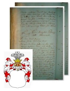 Przykładowe zdjęcie wywodu rodowitości szlacheckiej z 1802 roku, stron 2.jpg