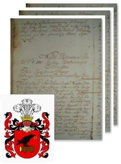Przykładowe zdjęcie wywodu rodowitości szlacheckiej z 1802 roku, stron 3.jpg