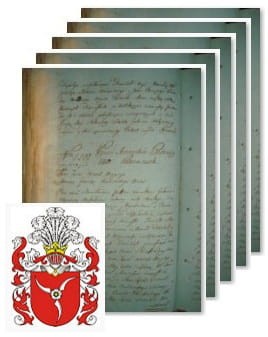 Przykładowe zdjęcie wywodu rodowitości szlacheckiej z 1802 roku, stron 5.jpg
