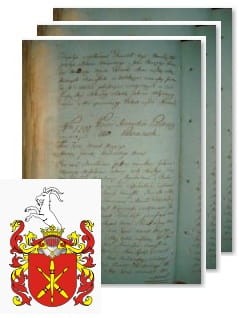 Przykładowe zdjęcie wywodu rodowitości szlacheckiej z 1802 roku, stron 3.jpg