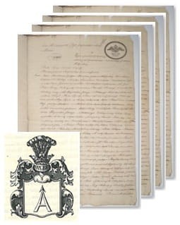 Przykładowe zdjęcie wywodu rodowitości szlacheckiej z 1802 roku, stron 4.jpg